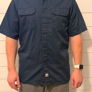 Carhartt Dark Blue Work Button Down Shirt